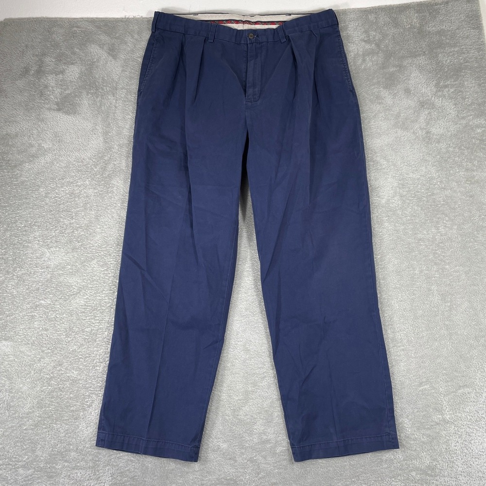 Polo Golf Ralph Lauren Fairway Pant Mens 38x30 Navy Blue Pleated Chino Preppy